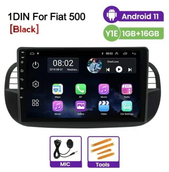 Stereo 500 Fiat Radio Per Auto Android 12 Per Fiat 500 2007-2015 Con CarPlay/Android Accessori Fiat 500 - Foto 10